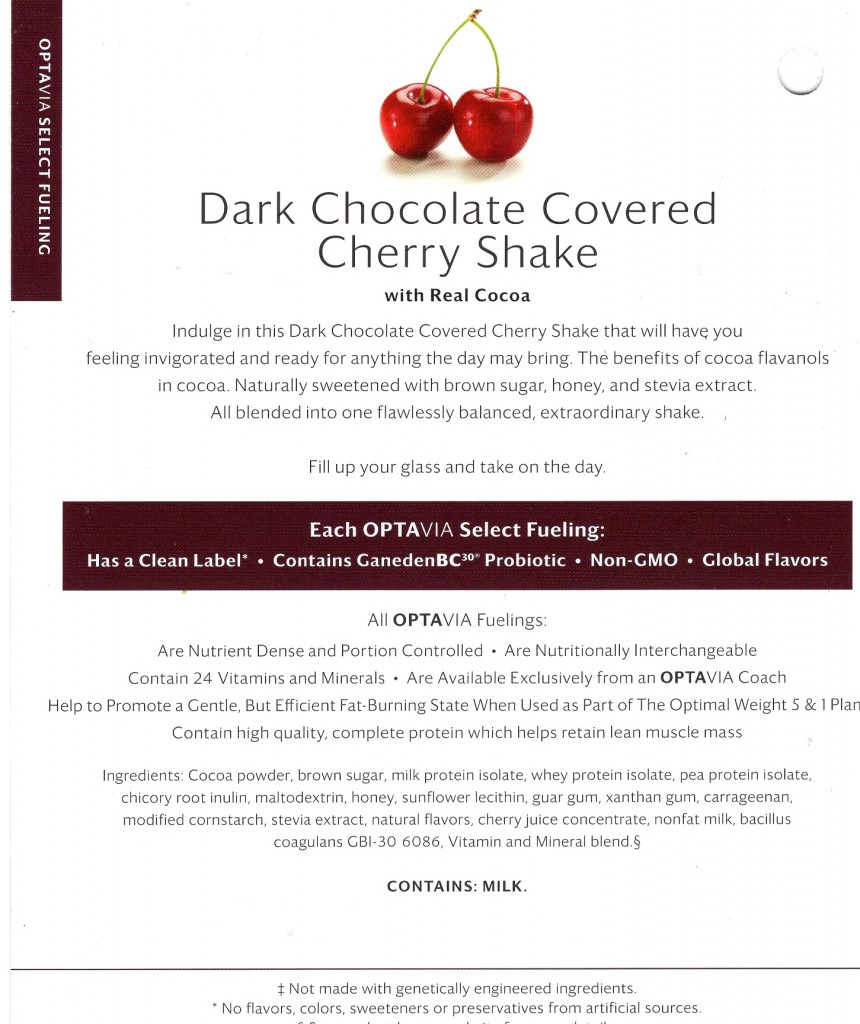 Dark Chocolate Covered Cherry Shake-Back